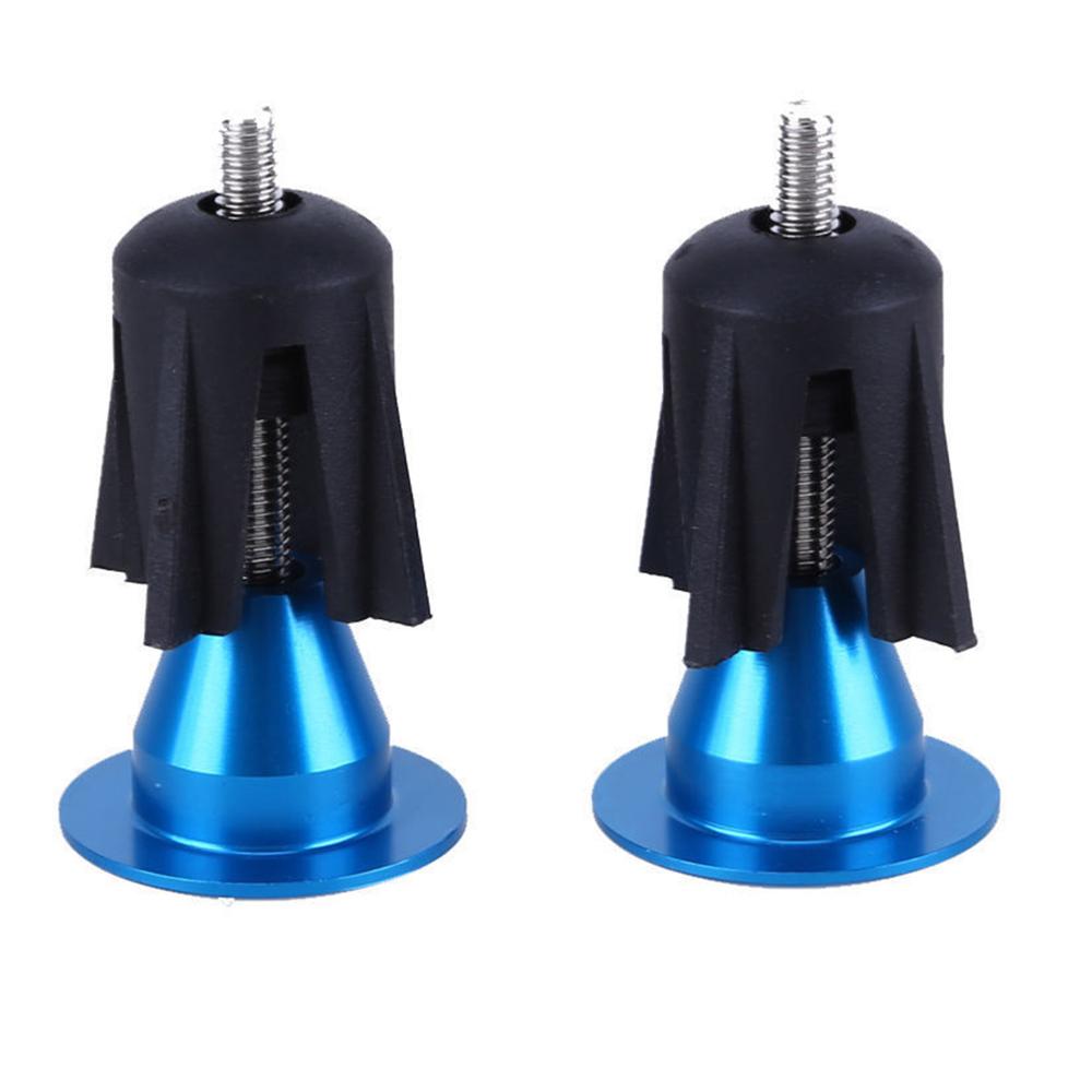 Manchon de vélo embouts de guidon en alliage d'aluminium vélo guidon poignée barre capuchon embouts partie pour vtt vélo de route: blue