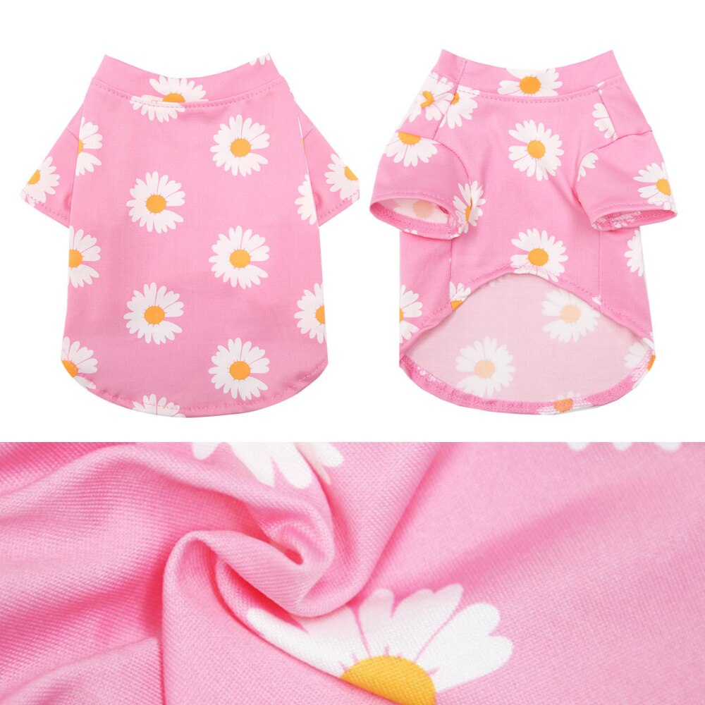 XS-2XL Cooling Pet Dog Summer Clothes For Dogs Shirt Milk Silk Fabric Puppy Pet Clothing For Small Dogs Costume Chihuahua