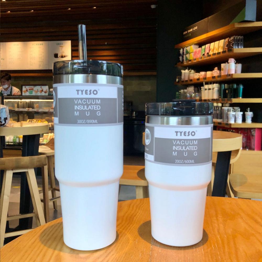 600/900ML Coffee Mug Thermos Tumbler Water Cup Stainless Steel Cups Vacuum Flask Thermos Bottle Thermal Cup Garrafa Termica Cup