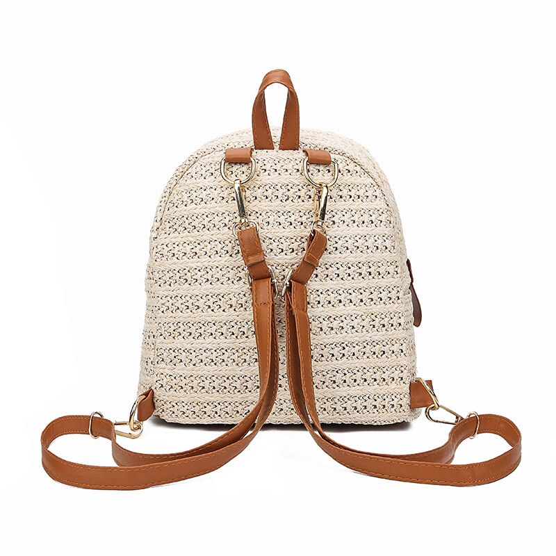 RanHuang New 2021 Summer Fashion zaino in paglia da donna zaini piccoli borse da spiaggia borse da viaggio Beige mochila feminina