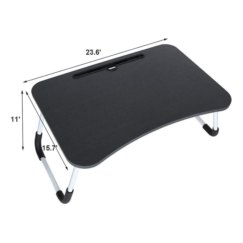 Folding Laptop Table Notebook Desk Breakfast Serving Bed Trays Adjustable Foldable Legs Computer Desk Stand