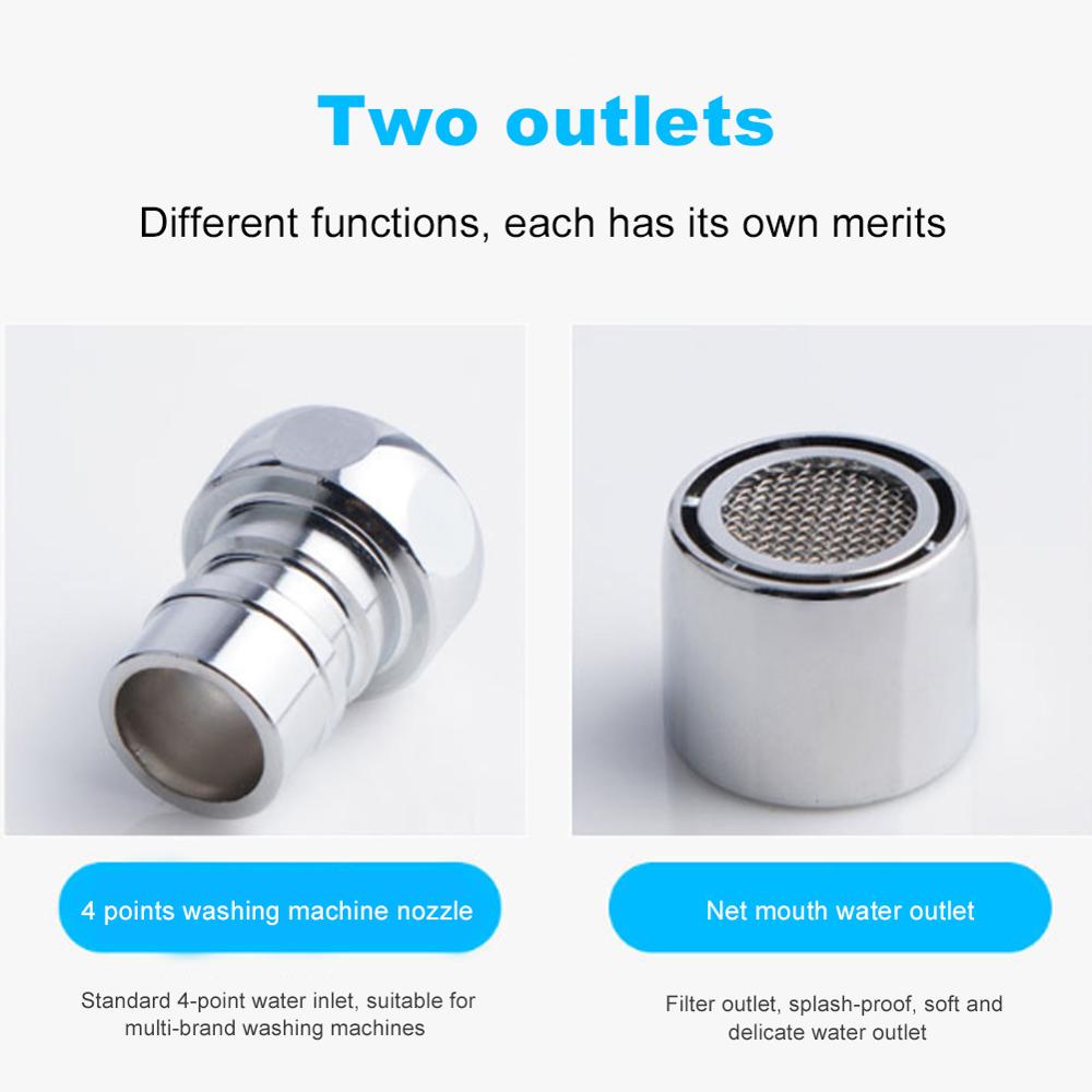 Roestvrij Staal Wasmachine Kraan 4 Punten Water Inlaat Multifunctionele Outdoor Tuin Wasmachine Bibcocks Voor Thuis
