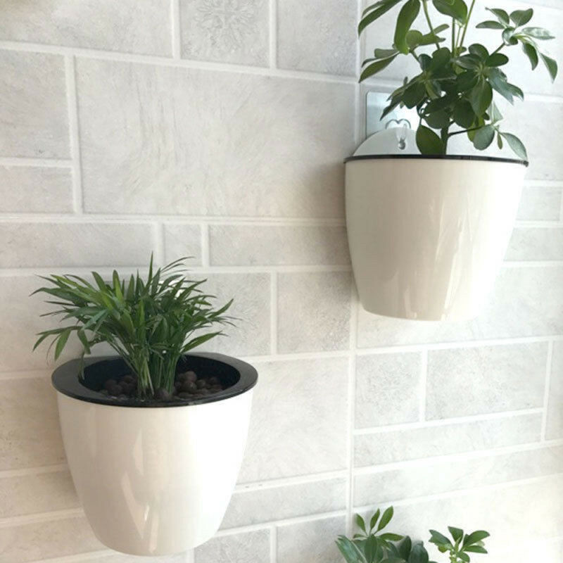 Selvvannende plante blomsterpotte vegghengende plast planter hus hage dekorasjon