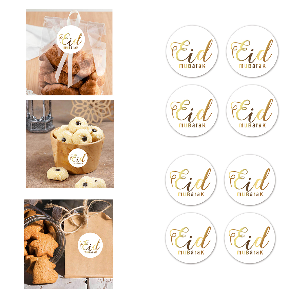 EID Mubarak Rollenaufkleber Ramadan Kareem Verpackung Siegelaufkleber Islam Muslim Festival Party Dekor EID Geschenketiketten