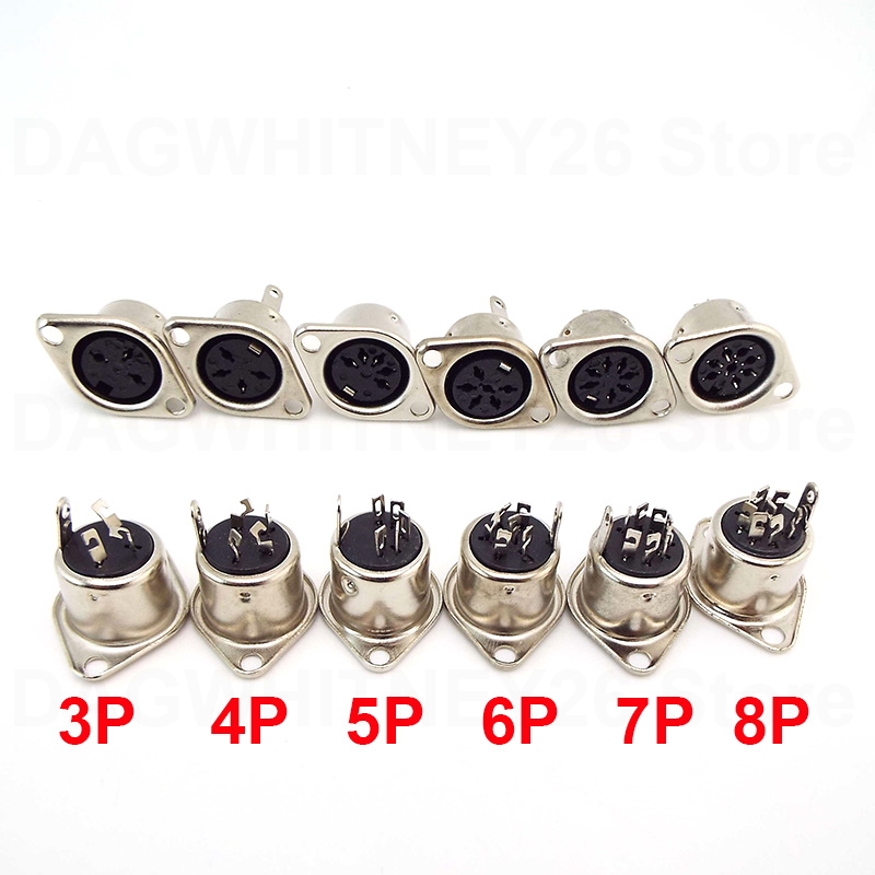 Adaptateur Audio DIN 3/4/5/6/7/8 broches, prise mâle femelle avec poignée en plastique, prise femelle, connecteur de châssis monté sur panneau U26