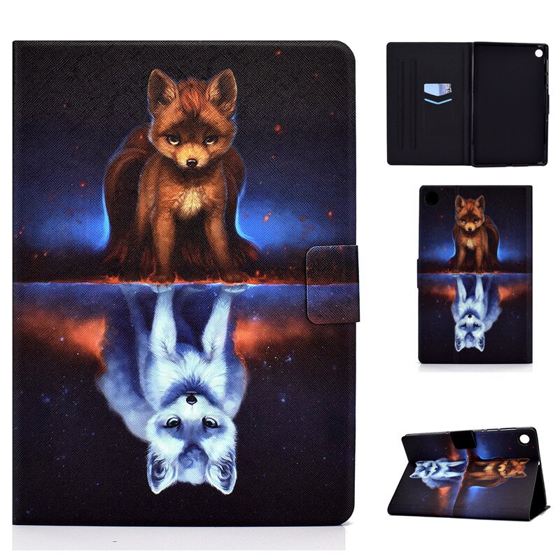 For Lenovo Tab M10 Plus Case 10.3 TB X606F X606X Color Wolf Fox Animal Cover For Lenovo Tab M10 FHD Plus Case Tablet Coque Funda