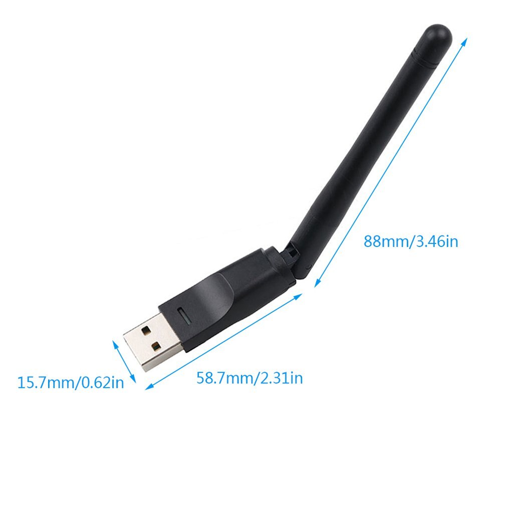 MTK7601 Usb Wifi Antenne Mtk7601 Draadloze Netwerkkaart Usb 2.0 150Mbps 802.11b/g/n Lan Adapter Met Draaibare Antenne