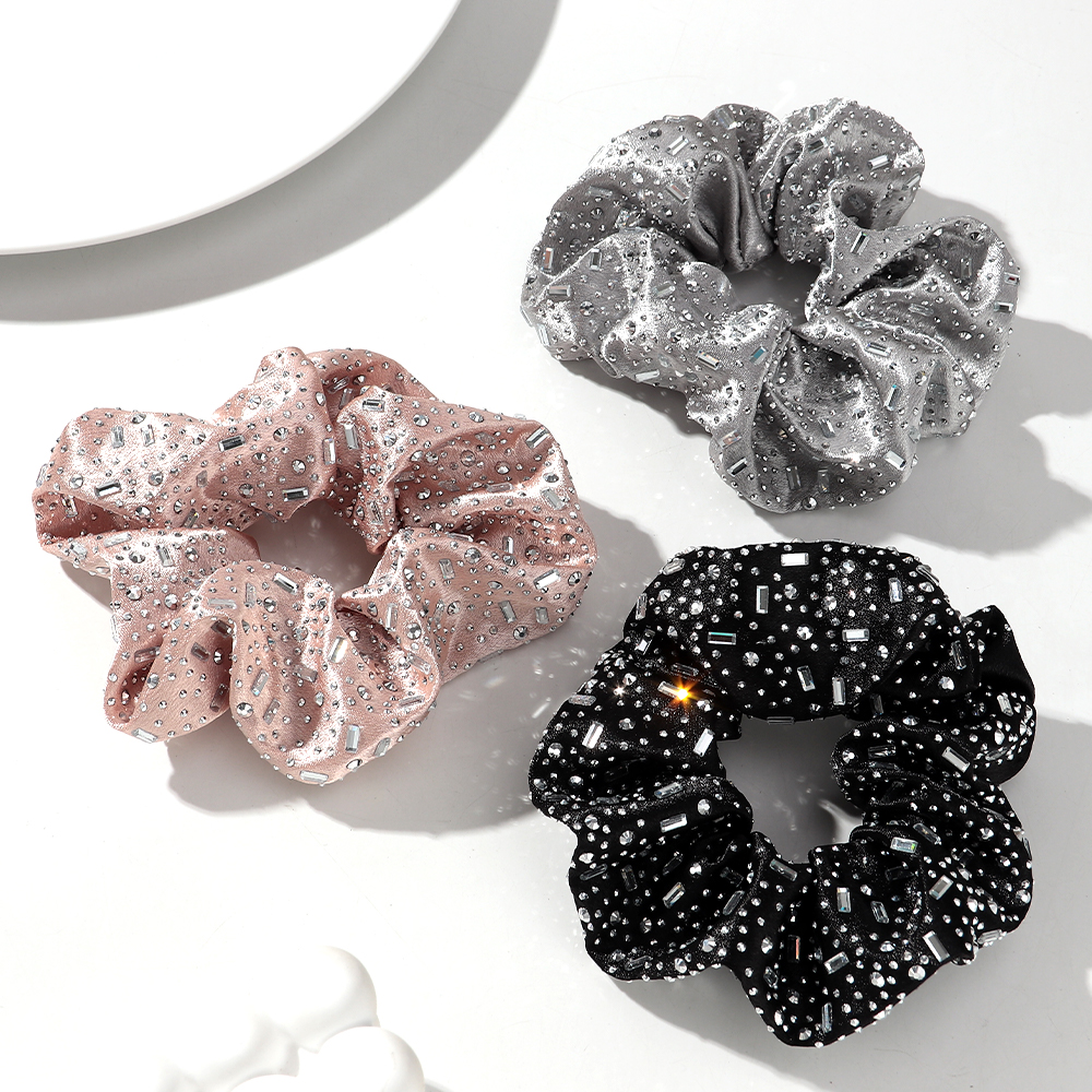 Luksusowe, szerokie opaski do włosów z kryształkami dla kobiet, błyszczące, elastyczne, duże, sznurkowe akcesoria do włosów dla kobiet