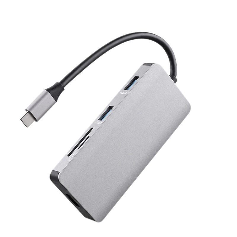 Dock 3.0 USB Hub Type C vers HDMI 4K VGA PD RJ45 Gigabit LAN SD/TF carte HDMI Hub adaptateur Station pour Macbook Pro Samsung