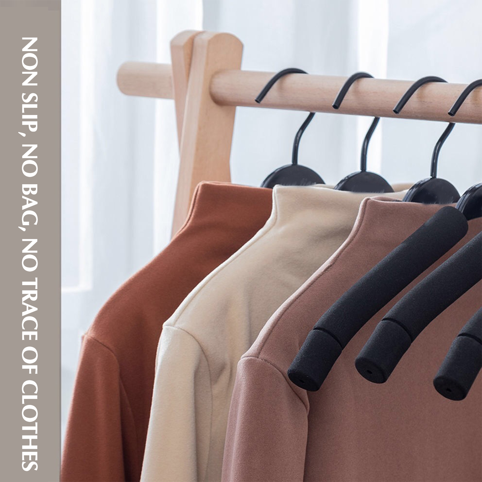 Cintres en Mousse pour Vêtements, Supports d'Affichage Pliables et Flexibles à Utiliser pour Veste de Face Fj, 10 Pièces