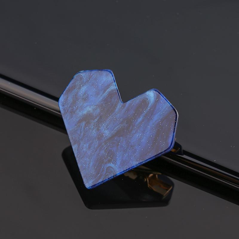 Acrylic Heart Shape Hair Clips for Women Girls Hairpins Shiny lovely Shell Hairgrip Hair Accessories: NO 5