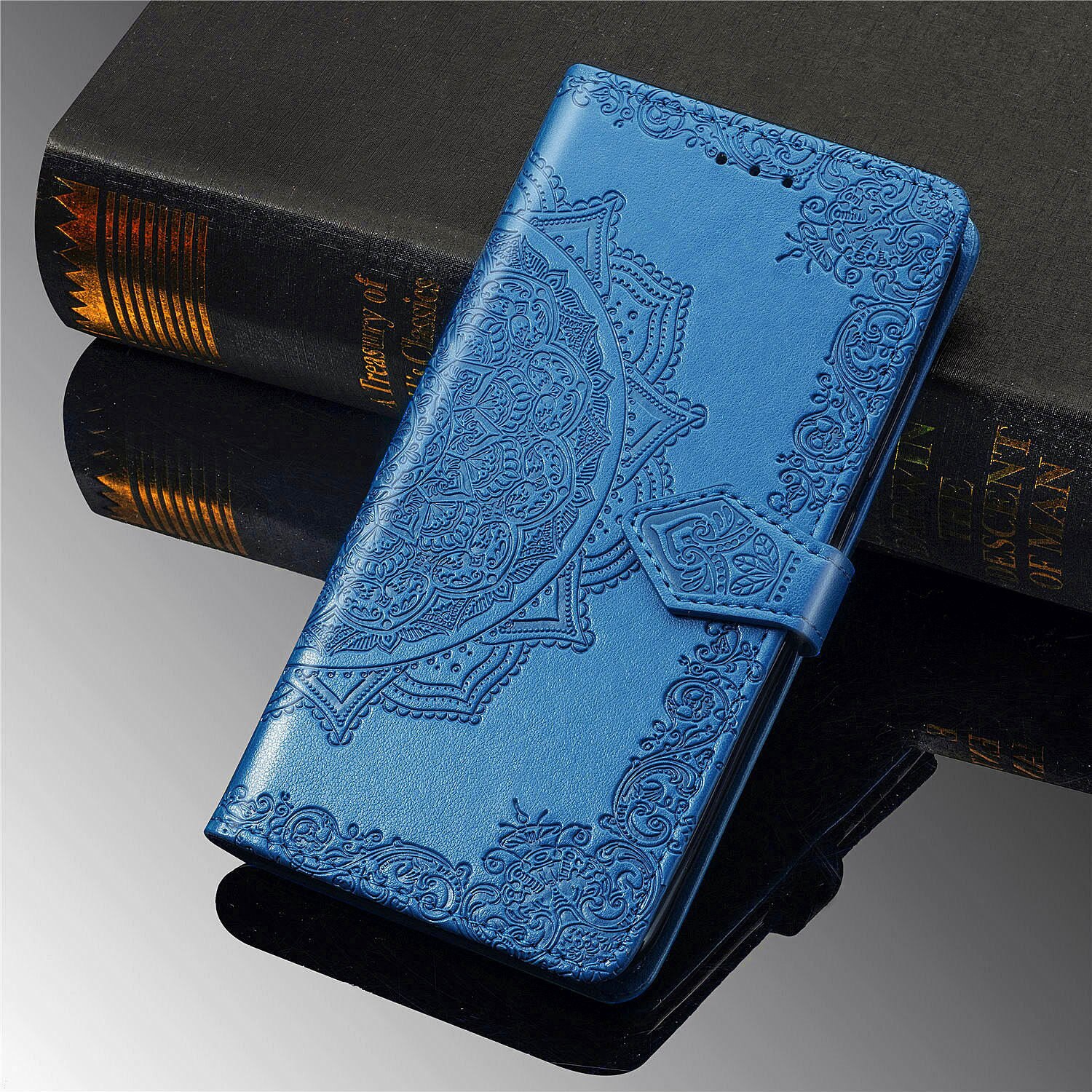 M01 Case on for Samsung Galaxy M01 Case Flip Leather 3D Mandala Flower Case For Samsung M 01 SM-M015G/DS SM-M015F/DS Case Cover