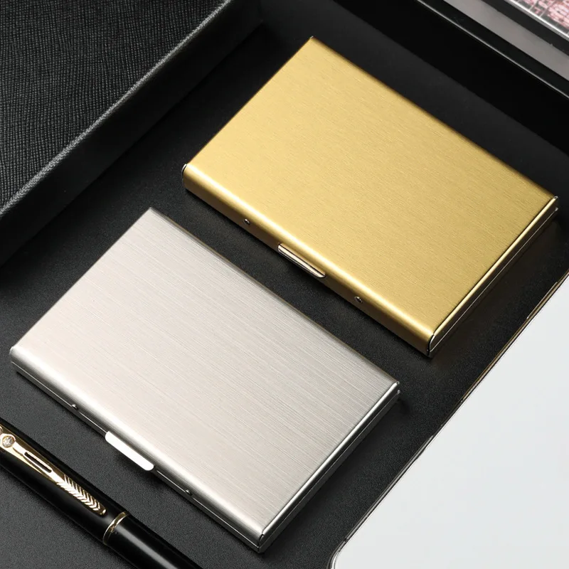 Of The Season Anti-Magnetic Stainless Steel Metal Wallet Unisex High Security Simple Luxury Card Holder Men
