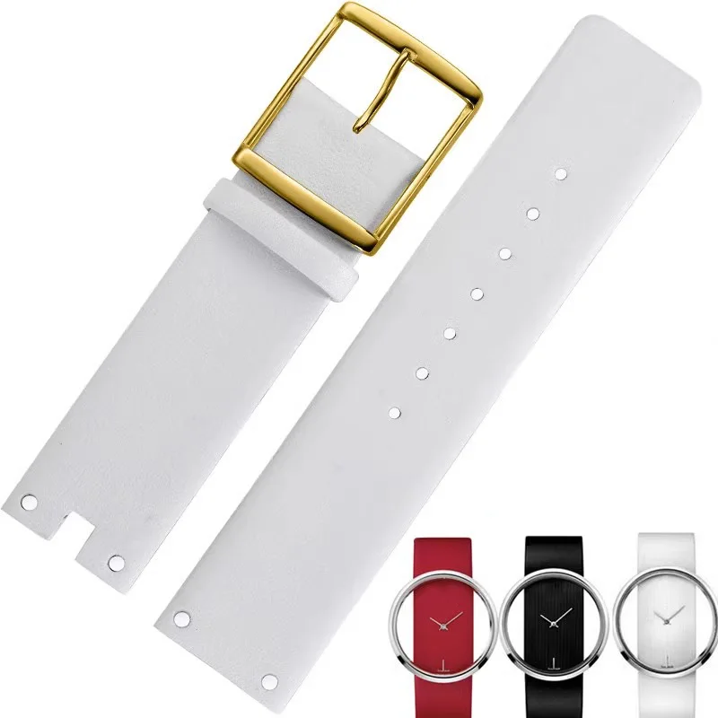 Horlogebandjes Voor Ck K94231 K9423101 Echt Leer Duurzaam Zacht Voor Calvin Klein Horlogeband 22Mm Heren Armband: Steenkool zwart