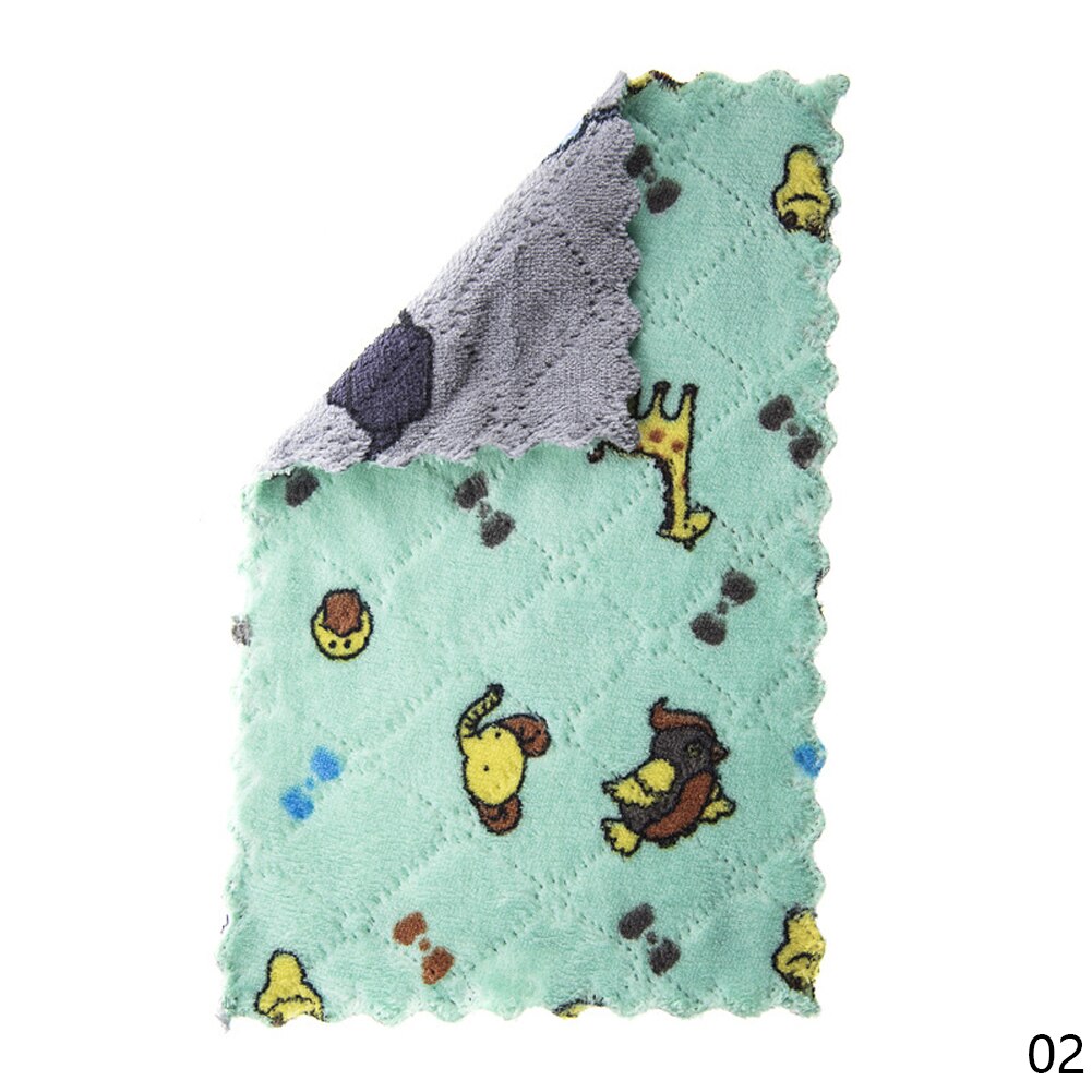 Keuken Anti-Vet Poetslappen Coral Fluwelen Super Absorberende Microfiber Schoonmaakdoekje Thuis Wassen Schotel Keuken Schoonmaken Handdoek: Gray Green-16x27cm