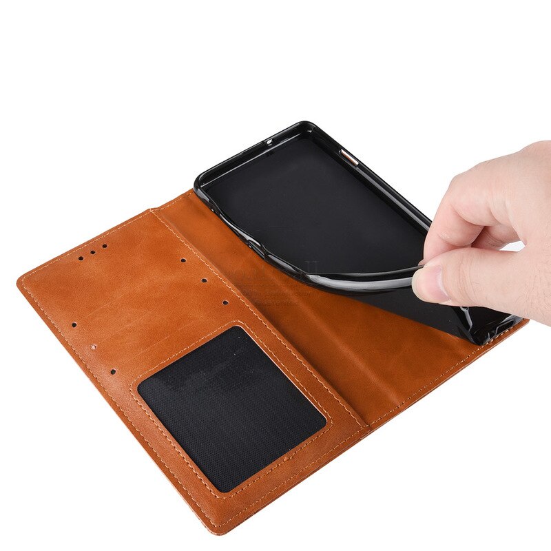 Voor Zte Blade A7 Case Book Wallet Vintage Slim Magnetische Leather Flip Cover Card Stand Soft Cover Luxe Mobiele telefoon Tassen