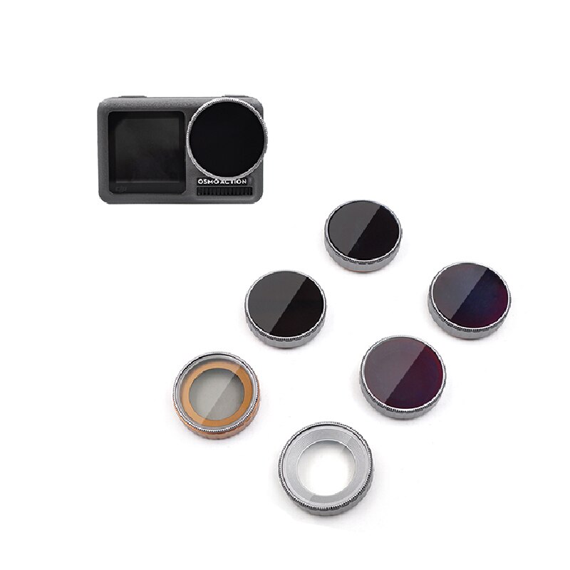 DJI OSMO ACTION Camera Lens Filter Set ND8 ND16 ND32 ND64 CPL UV Circular Polarizer Optical Glass Camera Filter Lens Accessories
