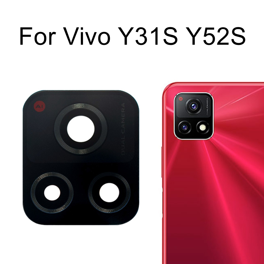 Originele Rear Terug Camera Glazen Lens Voor Vivo Y3S/Y5S/Y7S/Y9S/Y20/Y30/y30G/Y31/Y31S/Y50/Y51/Y52S/Y73S/Y93/Y97 Vervangende Onderdelen