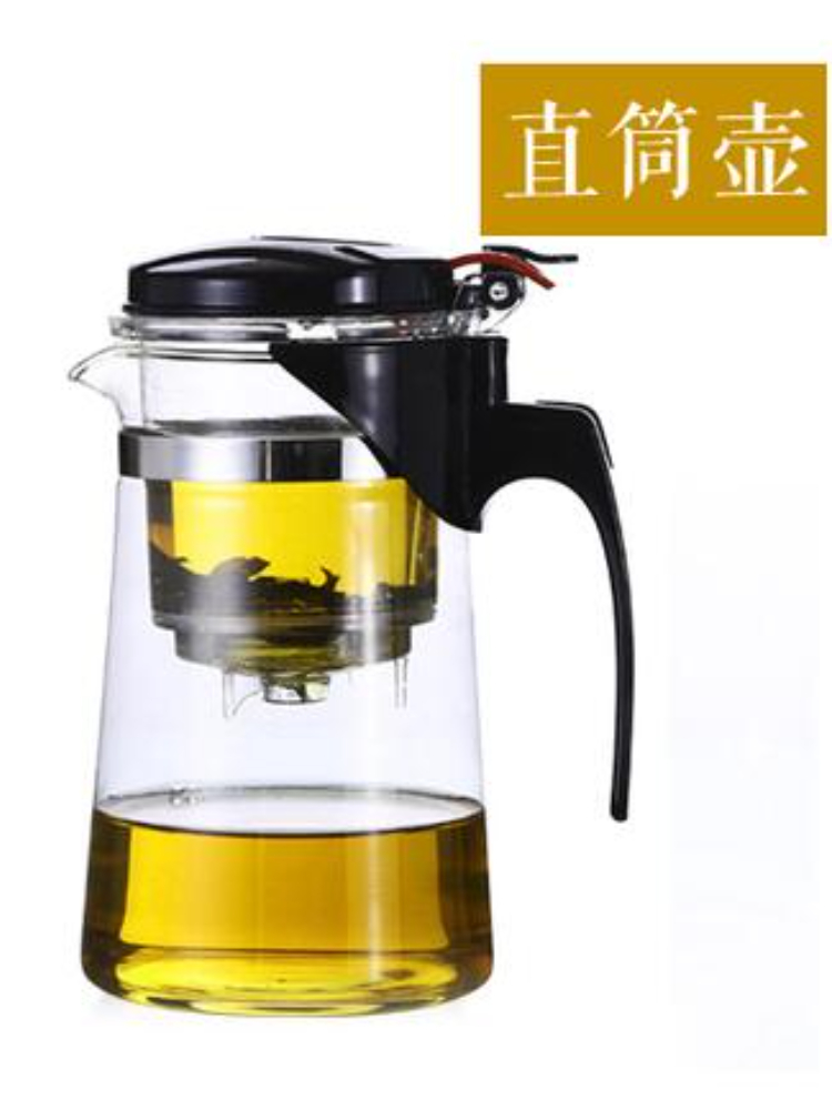 Heat Resistant Glass Teapot Chinese Set Puer Kettle Coffee Maker Convenient Office Pot With filter: light yellow