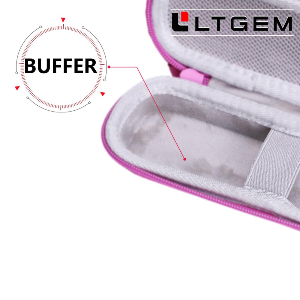 Ltgem estojo rígido de eva impermeável, para leapfrog leap-start-go sistema-pink