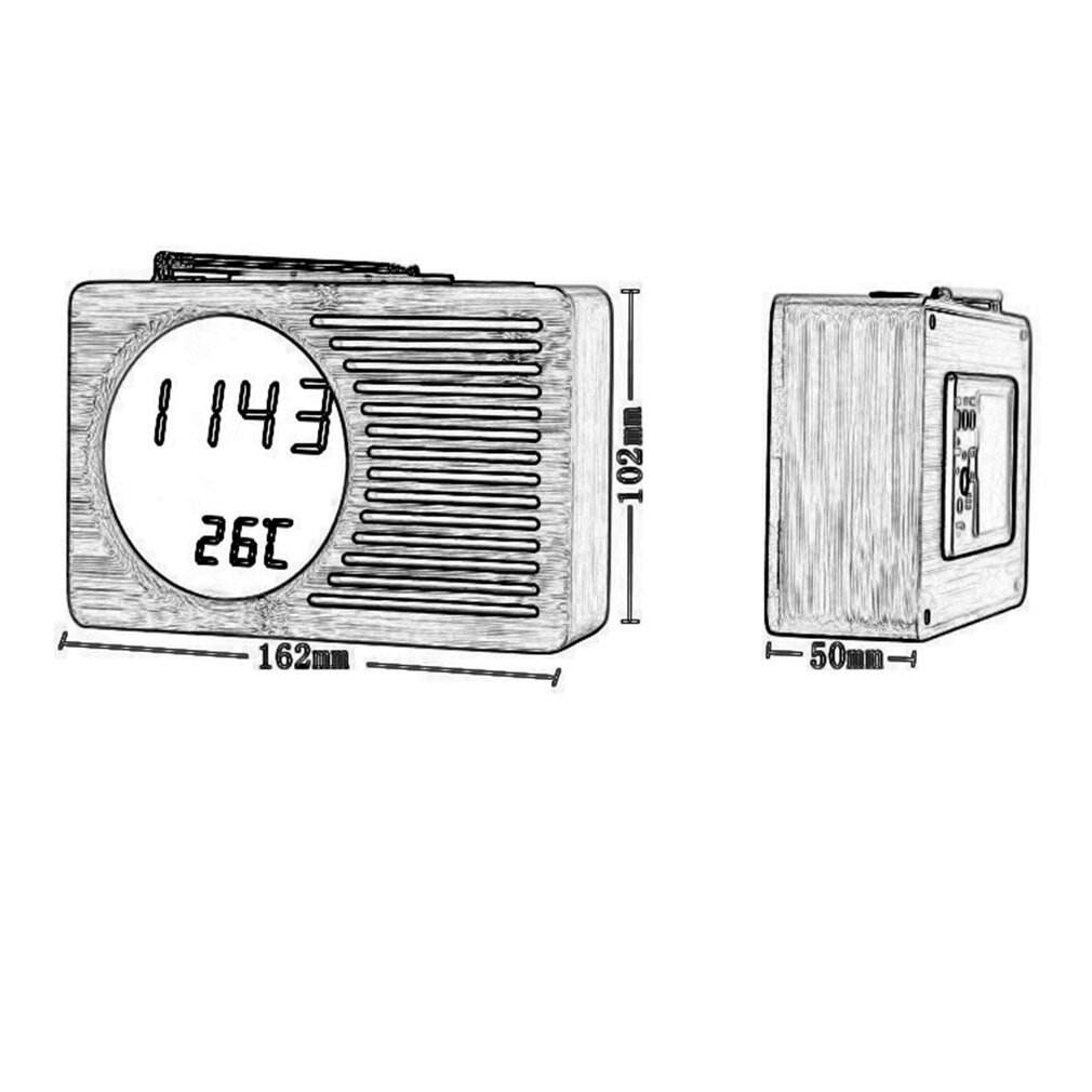 Lcd digital timer radio mini bærbar fitness timer med beslag