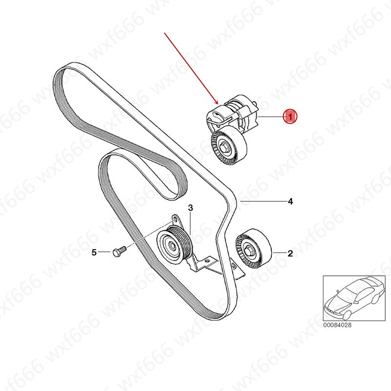 Auto Generator riem spanner Geschikt voor E46 E87 E90 N46b mw316i 318i Mechanische spanner riemspanner Riem overgang wiel