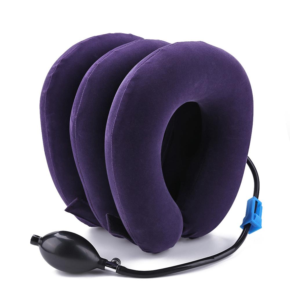 U Nekkussen Lucht Nek Therapie Kussen Cervicale Brace Nek Schouder Pijn Relax Ondersteuning Massager Kussen Lucht Kussen Tractie Zachte: Purple