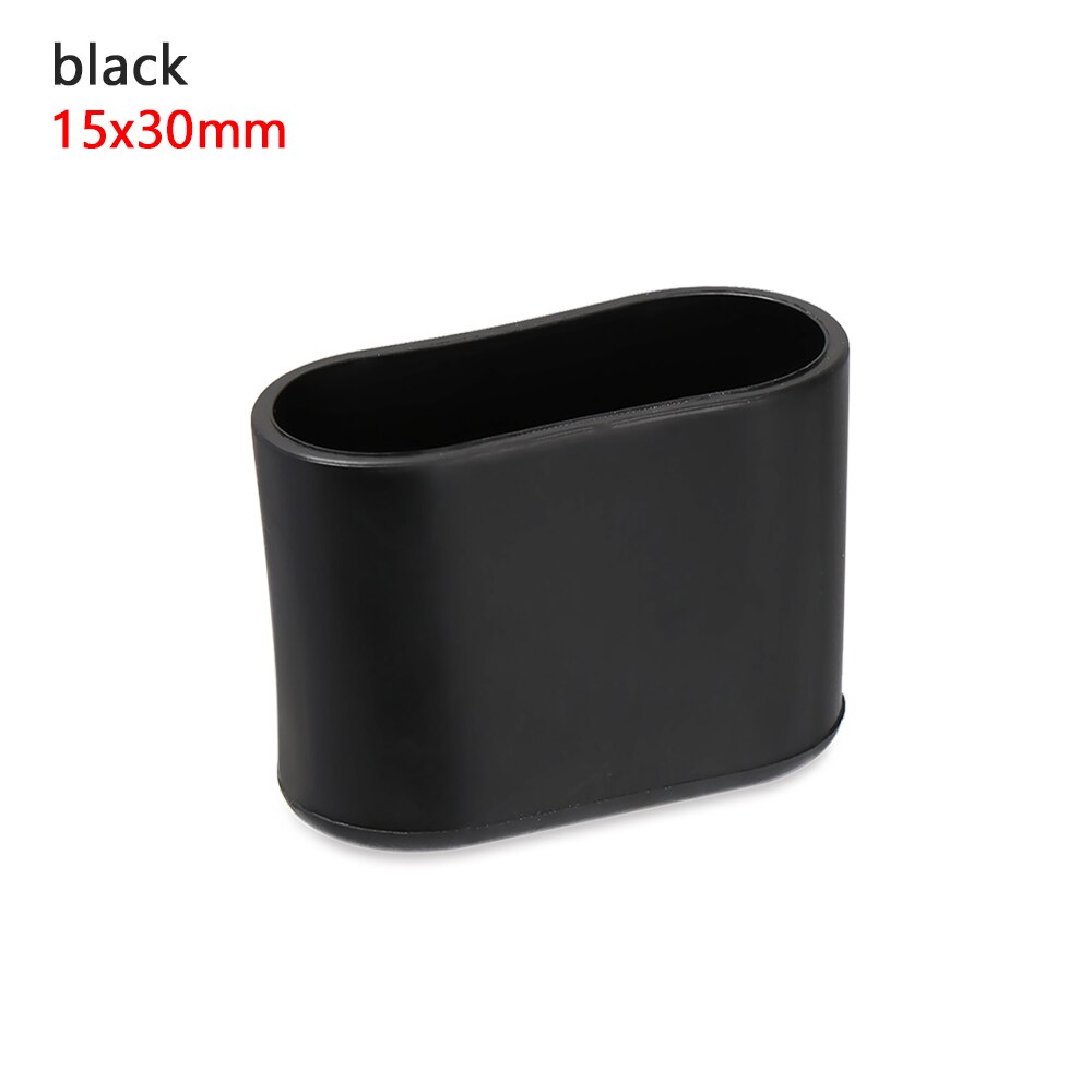 40 stücke Oval Stuhl Bein Kappen Füße Schutz Pads Möbel Tisch Abdeckungen Socken Staub Abdeckung Nicht-Unterhose Möbel Nivellierung füße: schwarz 1