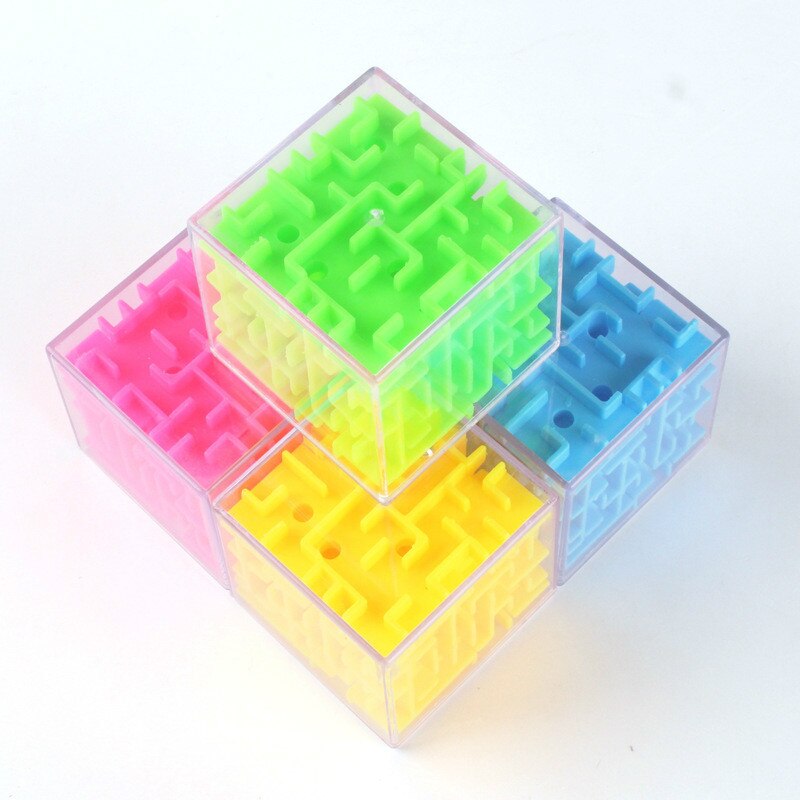 3d labyrint magisk terning gennemsigtig seks-sidet puslespil hastighed terning rullende bold spil cubos labyrint legetøj til børn uddannelsesmæssige