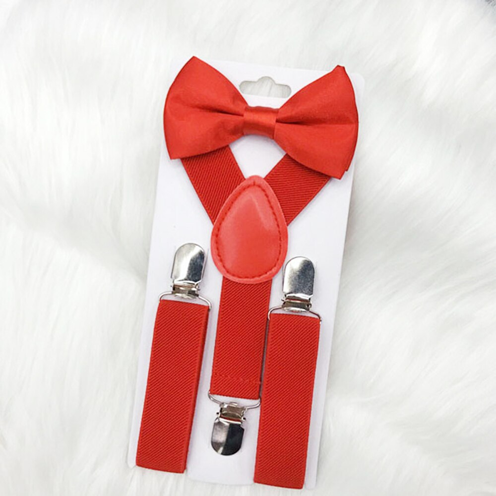 Kids Bretels Met Bowtie Mode Kinderen Vlinderdas Set Jongens Bretels Meisjes Verstelbare Bretels Baby Wedding Ties Accessoires: 1