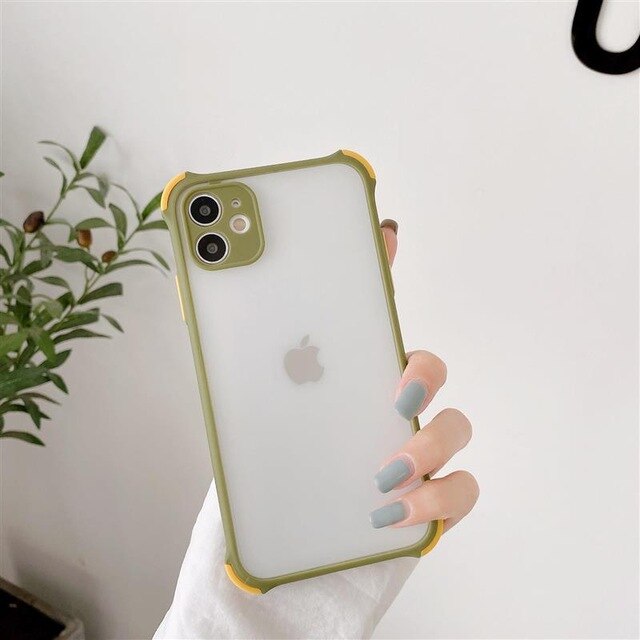 Telefoon Case Voor Xiaomi Redmi Note K20 9T 7 Pro Anti-Val Shockproof Matte Transparante Snoep Kleuren Soft tpu Silicone Case Cover: Redmi  Note 7 Pro / Army Green