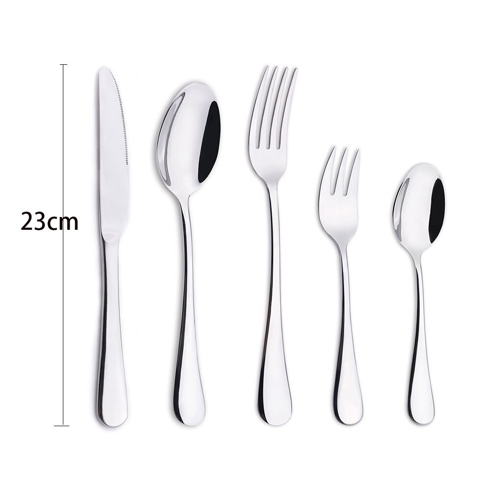 304 Stainless Steel Knife And Fork Spoon Set Stainless Steel Spoon Restaurant Hotel Steak Knife And Fork: Default Title