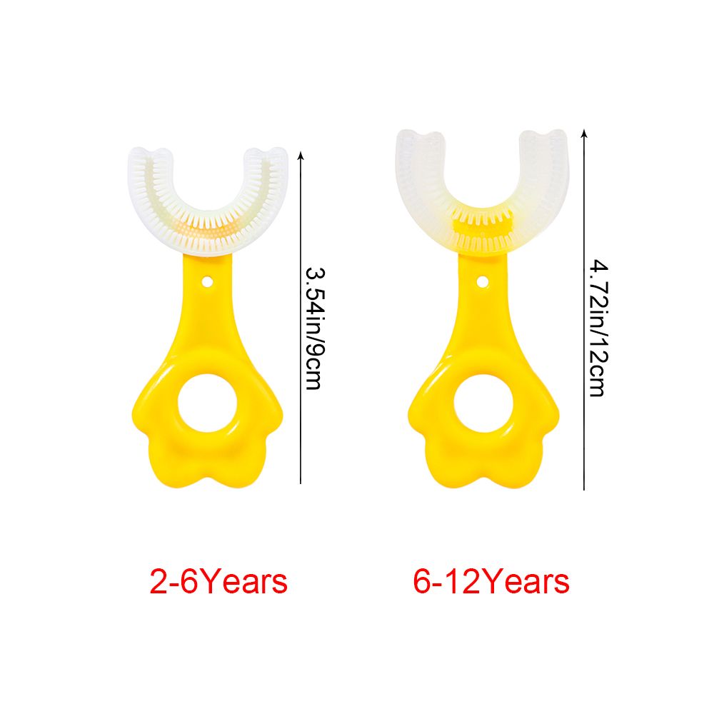 Silicone U-Shape Toothbrushes Kids Manual Toothbrushes Toddler Teeth Cleaning Brushes Oral Care