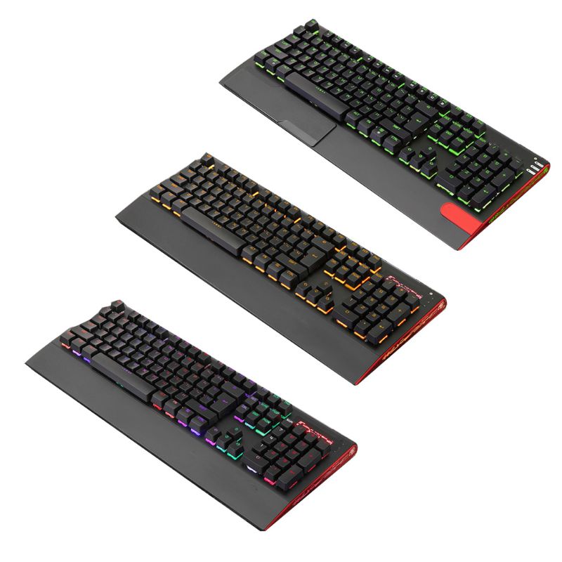 Wired USB RGB Gaming Keyboard LED Backlit Aluminum Alloy Panel Computer Keypad U50D