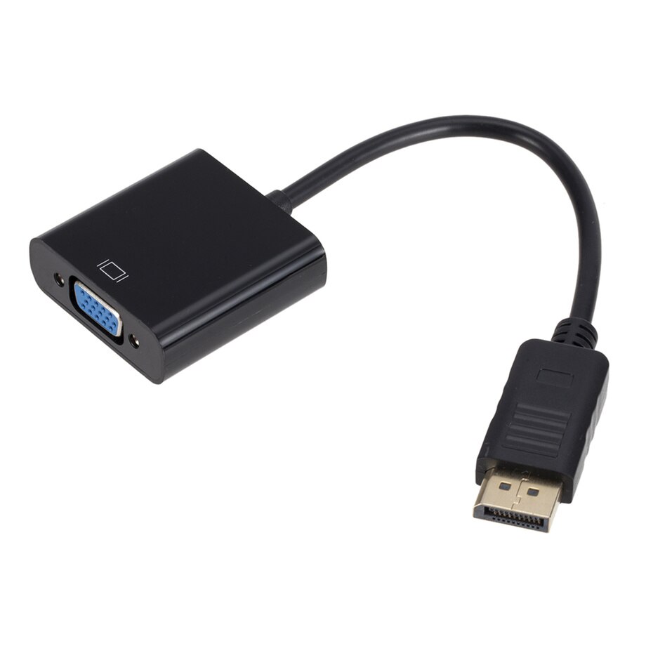 Grwibeou dp till vga adapter dp till vga kabel hane till hona dp till vga omvandlare för pc dator laptop hdtv monitor projektor