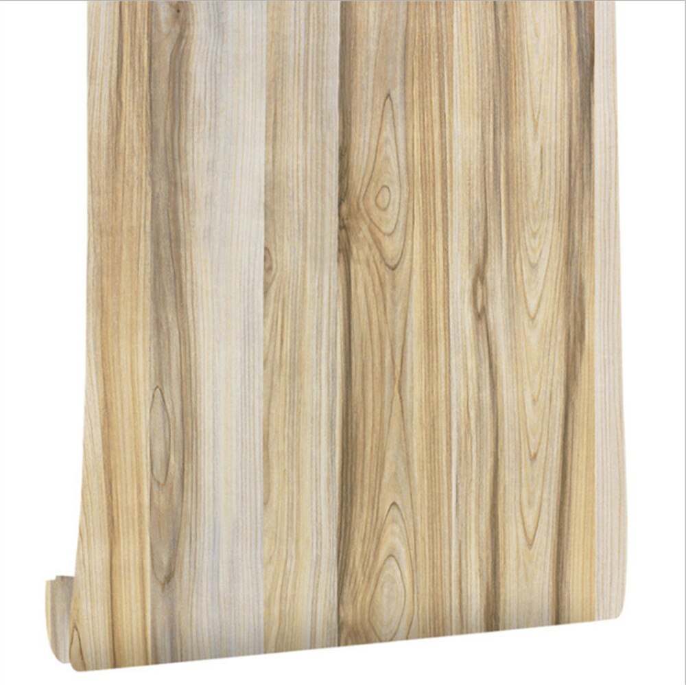 LUCKYYJ Peel And Stick Wallpaper Wood Texture Removable Vinyl Self Adhesive Wall Stickers For Kitchen Cupboard Door Decoration: 45x300cm