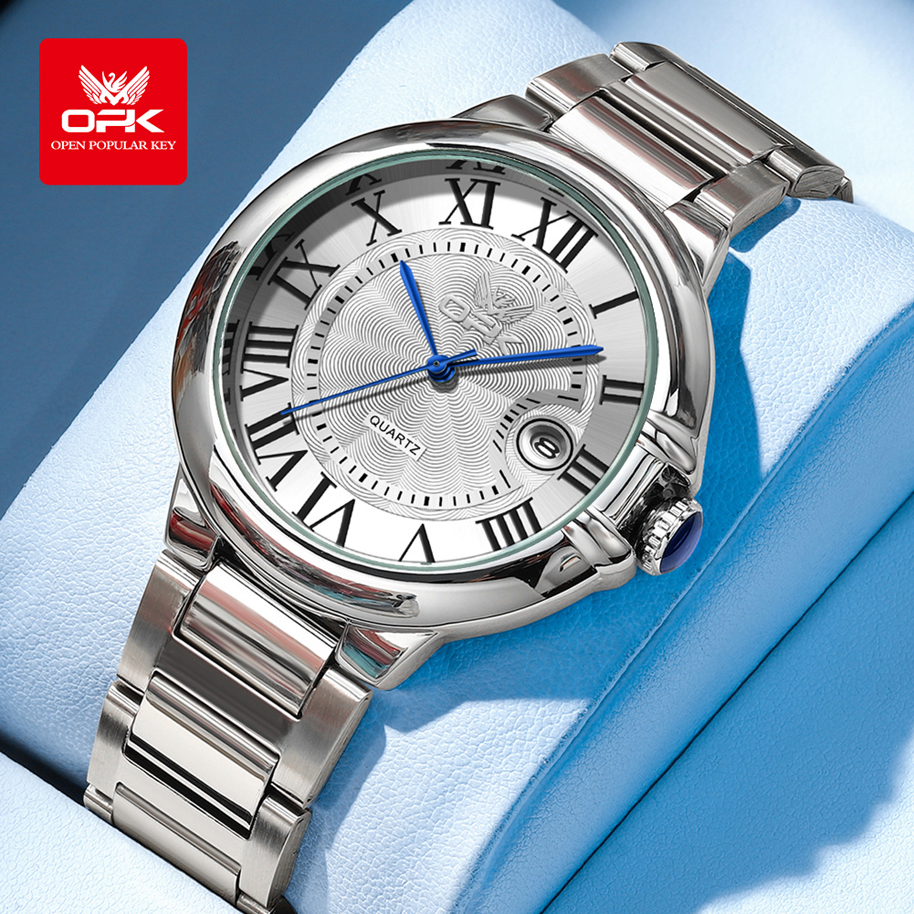 OPK 6039 Herenhorloge Origineel Quartz Horloge Waterdicht Lichtgevende Horloges Voor Man Automatische Datum Horloge Met Doos Reloj Hombre