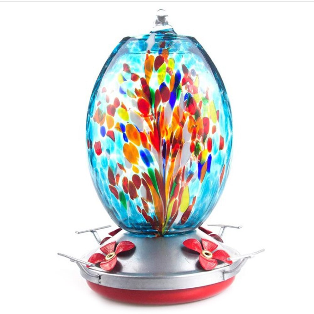 Hummingbird Feeders for Outdoors Stained Glass Leakproof Birds Feeder Hummingbird Feeder Bird Supplies TB