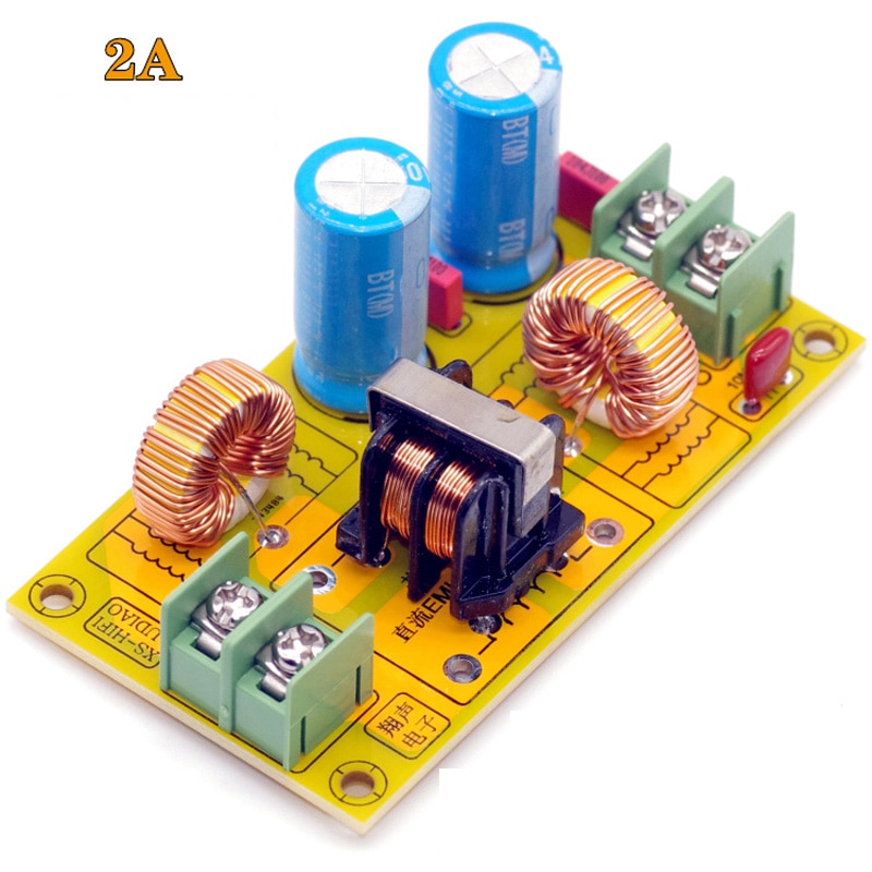 DC LC Filter EMI electromagnetic interference Filter 2A 4A 10A 20A EMC FCC high frequency power Filtering F/ 12V 24V CAR: 2A filter