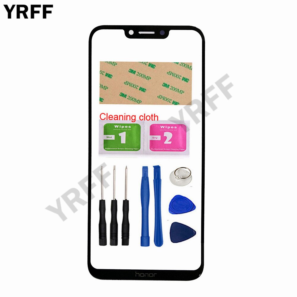 YRFF 6.3 ''Honor play Mobiele Touch Screen Outer Glas Voor Huawei Honor play Voor Glas Panel Vervanging