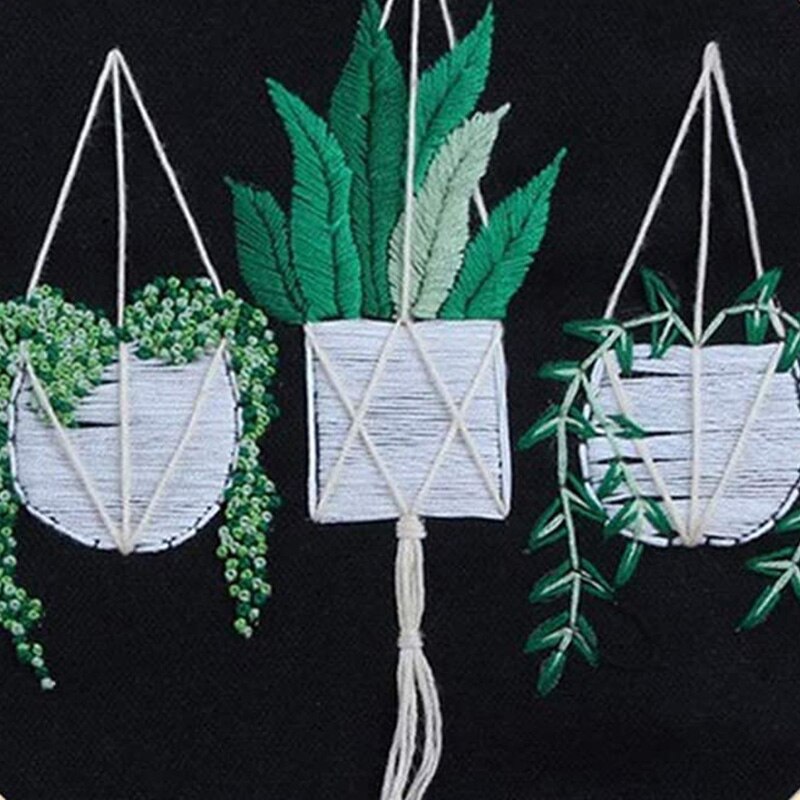 Embroidery Starter Kit with Pattern, Cross Stitch Kit Including Stamped Embroidery Cloth with Pattern