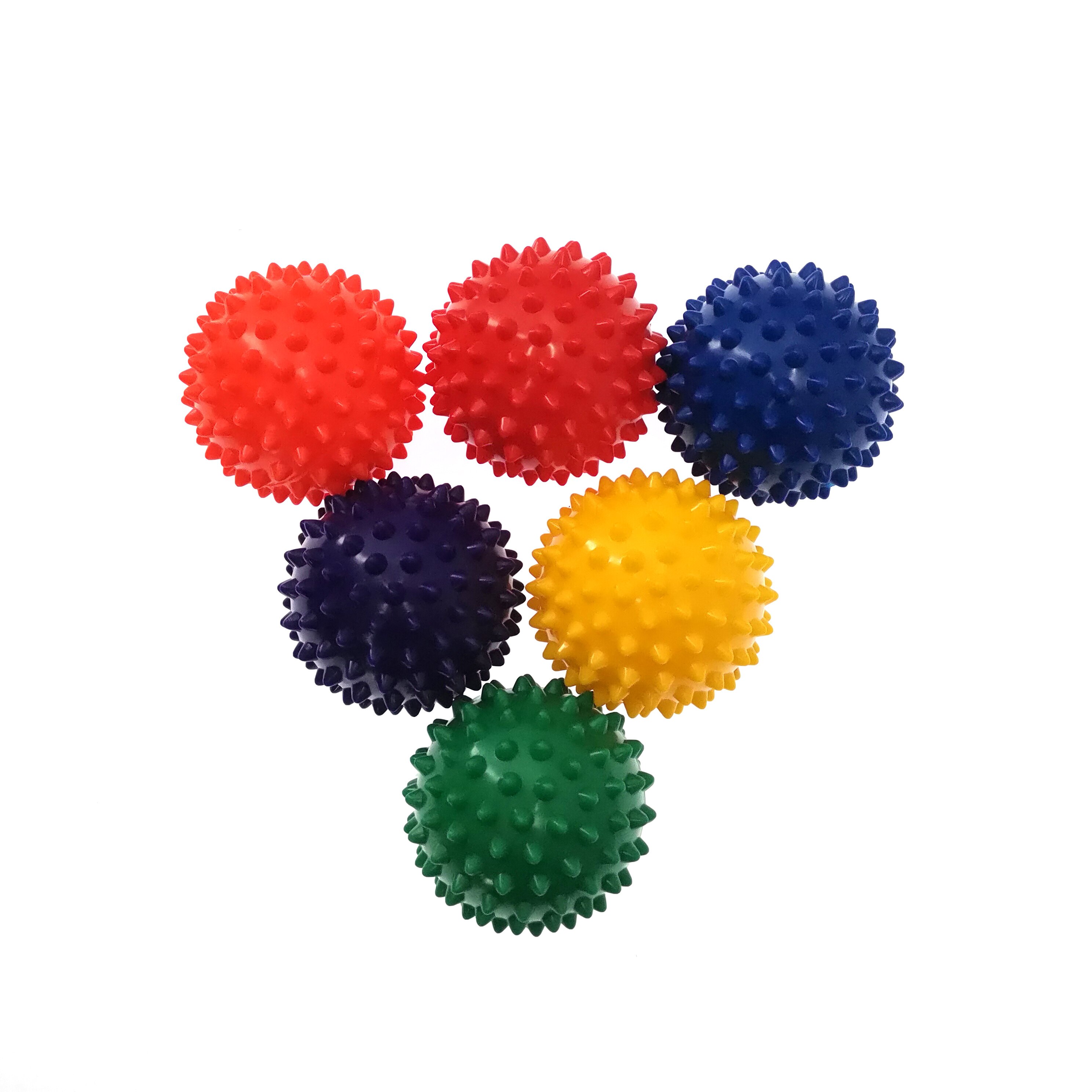 Bola de masaje con púas de PVC duradera, Bola de masaje con punto de gatillo para deporte, Fitness, alivio del dolor de mano y pie, alivia la fascitis Plantar, erizo de 7cm