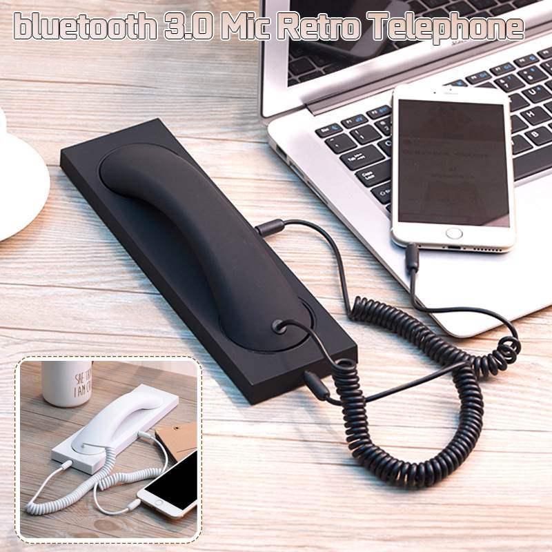 3.0 Phone Handset bluetooth Retro Mic Telephone Cell Phone Handset Receiver For Mobile Prevention Radiation