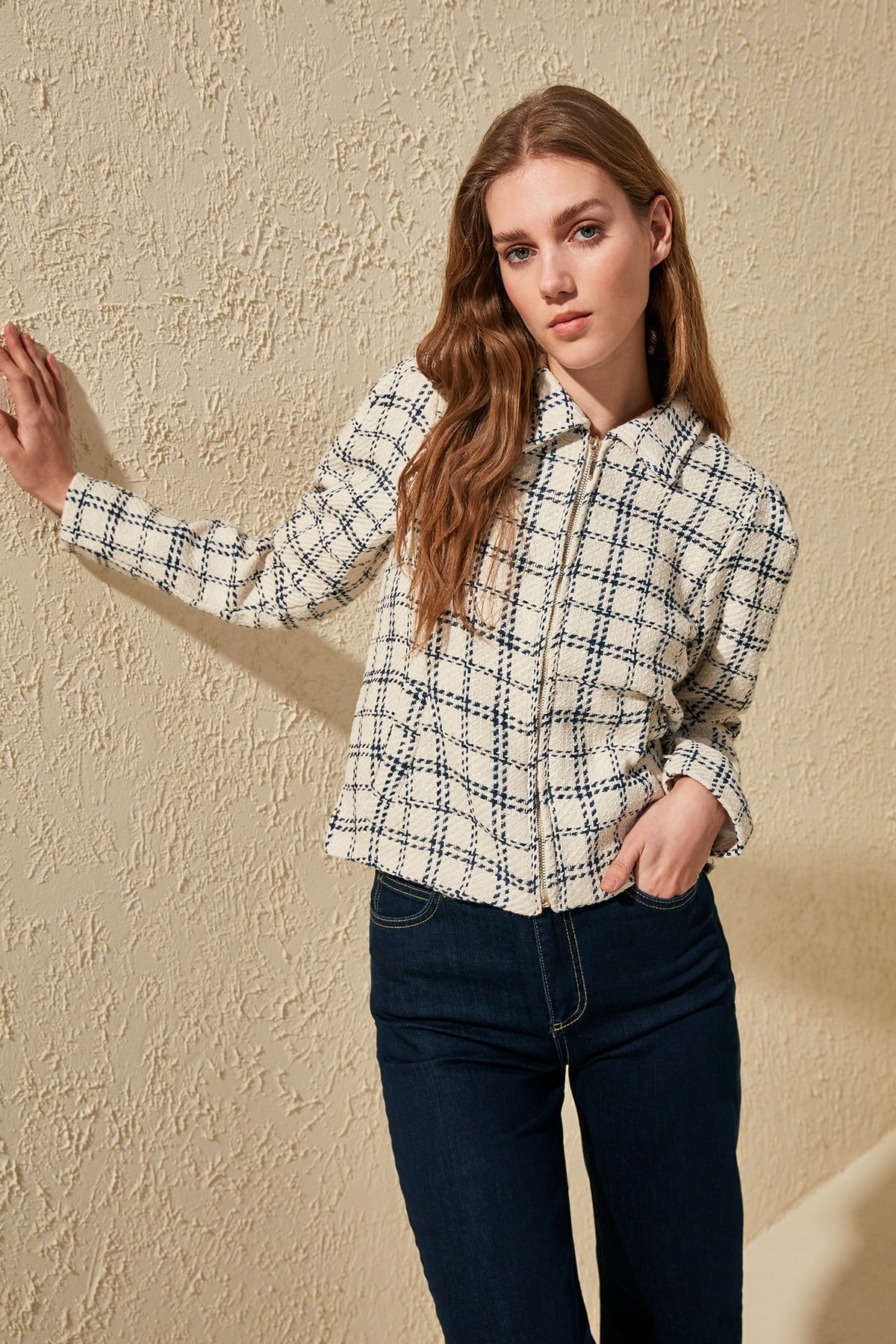 Trendyol Tweed Coat TWOSS20CE0006