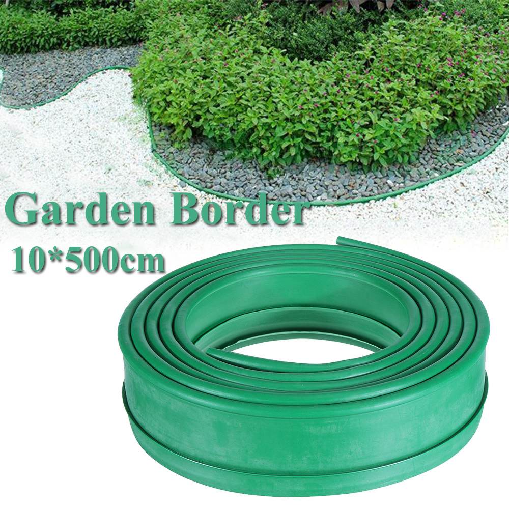 500x10cm Grass Edging Fence Border Garden Lawn Stone Lsolation Path Landscape Decorations Garden Fence Easy Assemble