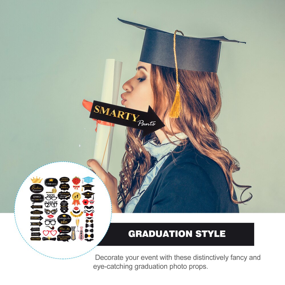 50pcs Graduation Theme Photo Props Photo Booth Props Selfie Props Photo Holders
