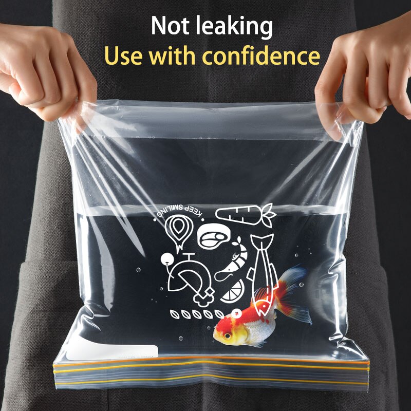 PE Food Storage Bag Leakproof Containers Reusable Stand Up Zip Shut Bag Fresh Bag Food Storage Containers Fresh-keeping Bag
