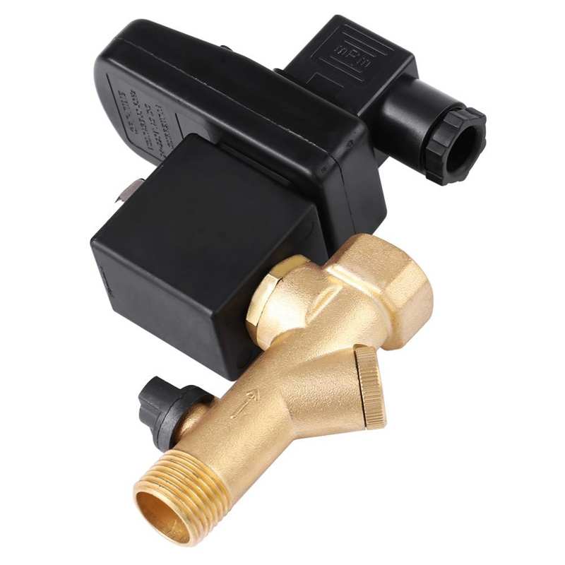 AC110/230V Actuator Ball Valve G1/2 DN15 Air Compressor Gas Tank Timed Drain Valve for Air Compressor Condensate