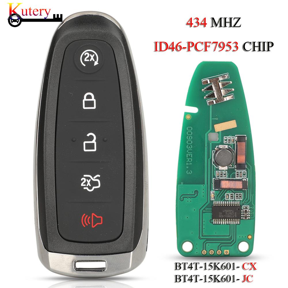 Kutery Remote Smart Autosleutel Controle Voor Ford Edge Escape Verkennen Flex Taurus Keyless Go 434Mhz ID46 PCF7953 Chip