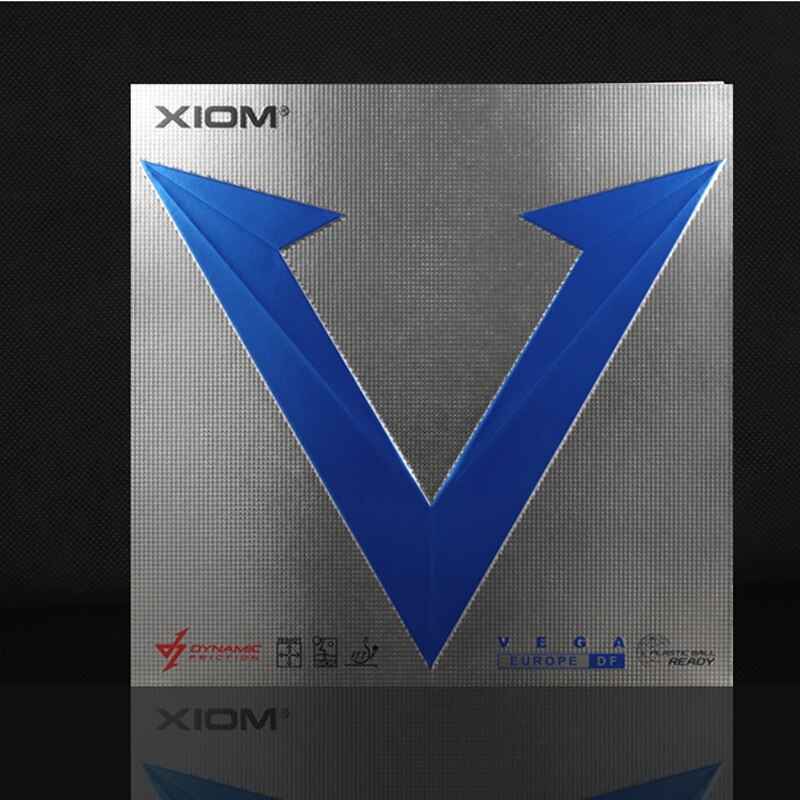 Xiom VEGA Europe DF – boucle en caoutchouc de Tennis de Table, attaque rapide, dureté moyenne, épaisseur maximale, boutons pour Ping-Pong, revers